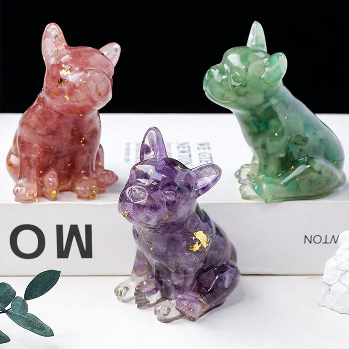 Olivenorma Crystal Epoxy French Bulldog Gemstone Decoration - image 19
