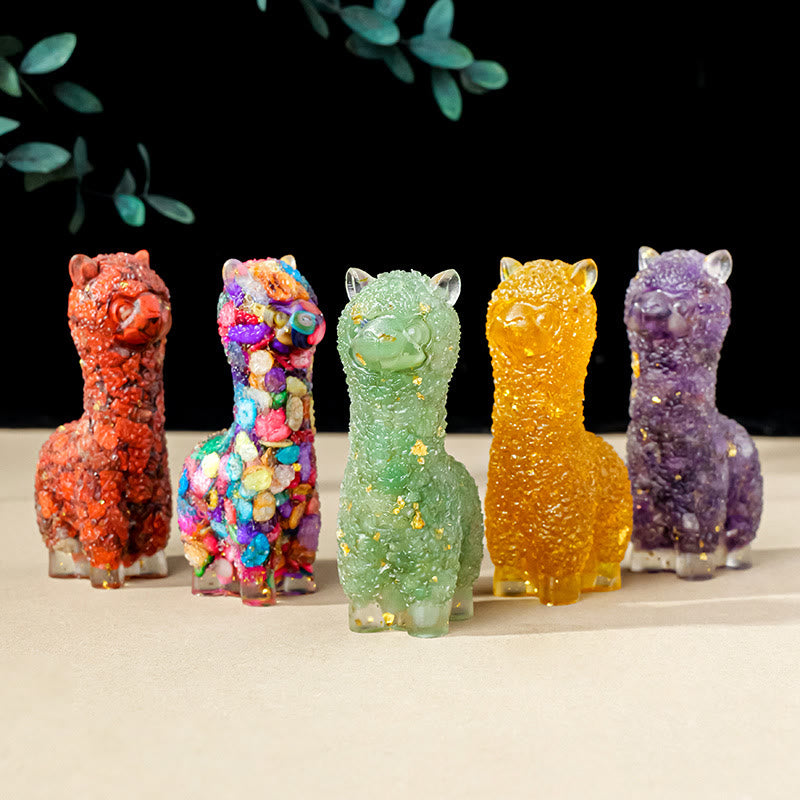 Olivenorma Crystal Epoxy Alpaca Gemstone Decoration - image 1