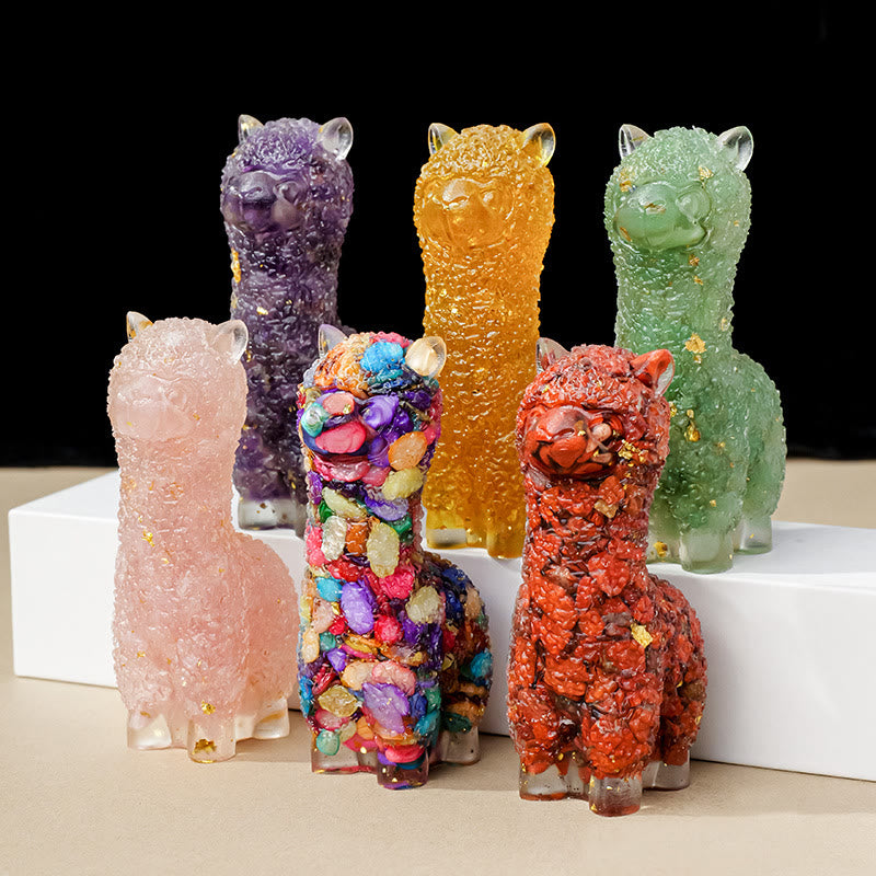 Olivenorma Crystal Epoxy Alpaca Gemstone Decoration - image 0