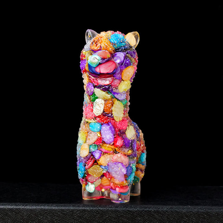 Olivenorma Crystal Epoxy Alpaca Gemstone Decoration - Colorful shells - image 12