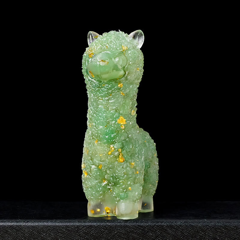 Olivenorma Crystal Epoxy Alpaca Gemstone Decoration - Green Aventurine - image 6