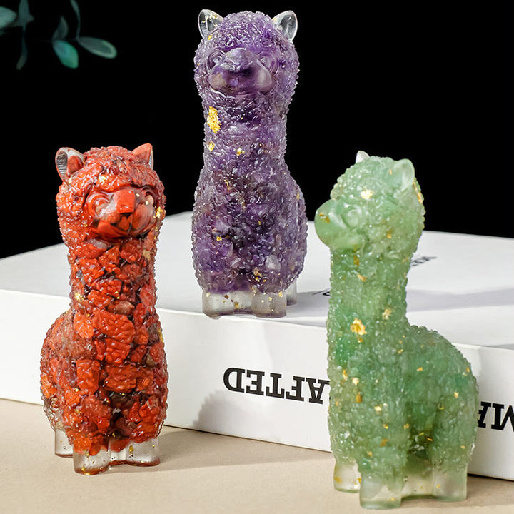 Olivenorma Crystal Epoxy Alpaca Gemstone Decoration - image 15