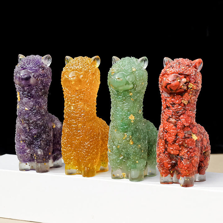 Olivenorma Crystal Epoxy Alpaca Gemstone Decoration - image 14