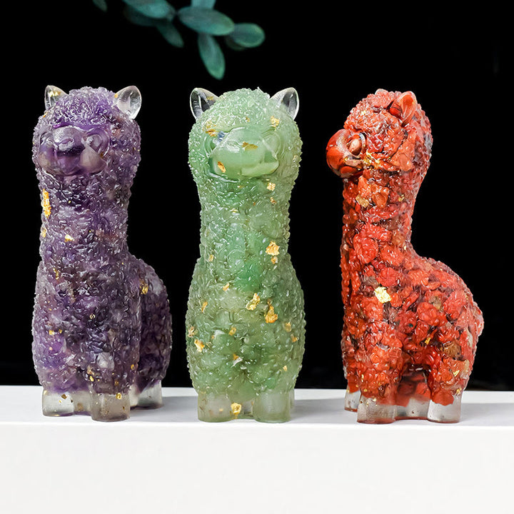 Olivenorma Crystal Epoxy Alpaca Gemstone Decoration - image 16