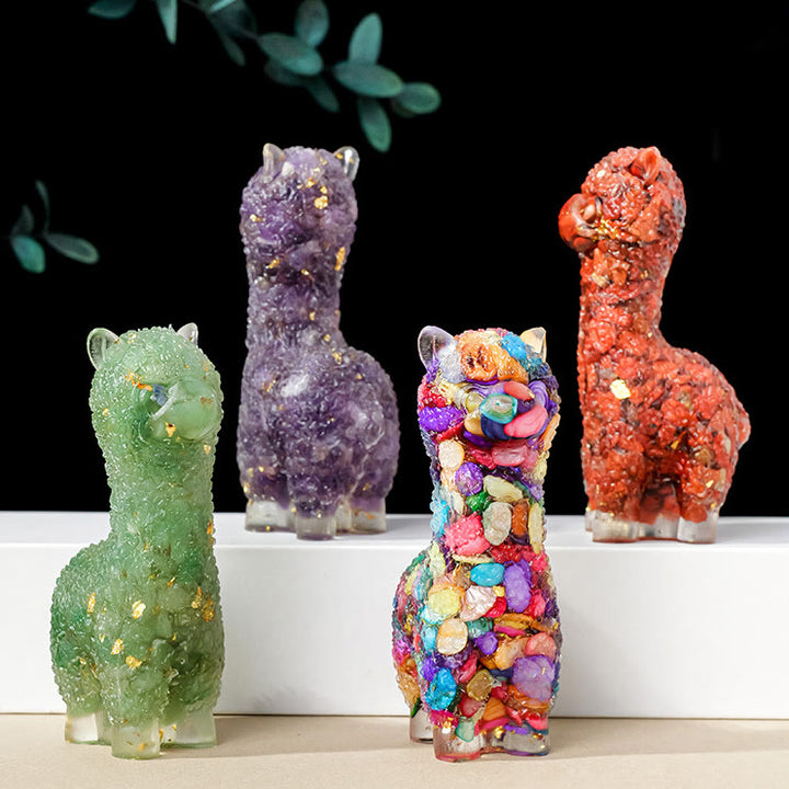 Olivenorma Crystal Epoxy Alpaca Gemstone Decoration - image 17
