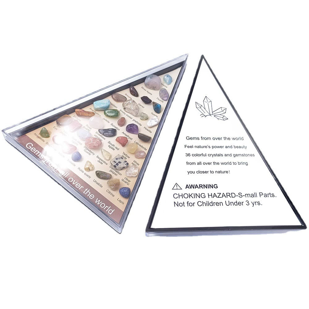Olivenorma 36 Mineral Specimens Triangular Set Ornament - image 6