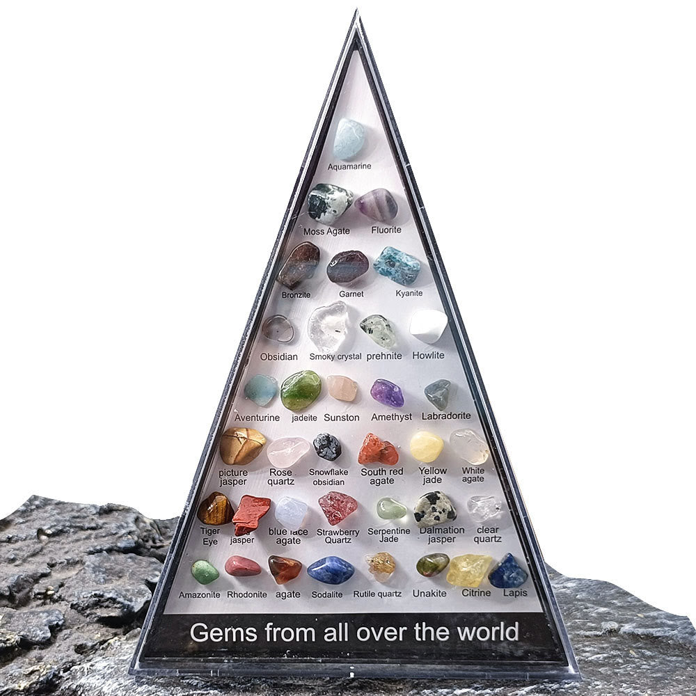 Olivenorma 36 Mineral Specimens Triangular Set Ornament - image 4