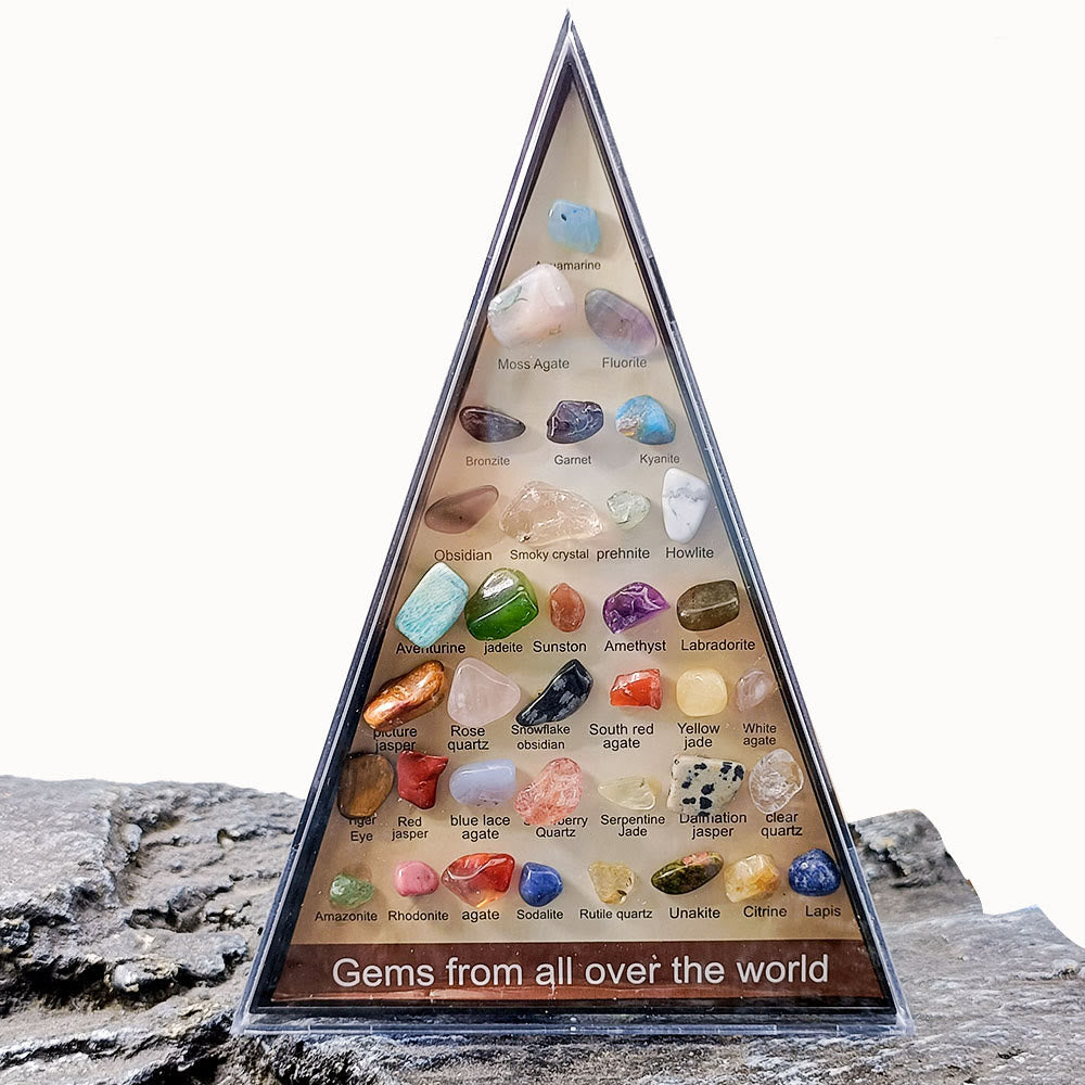 Olivenorma 36 Mineral Specimens Triangular Set Ornament - image 0