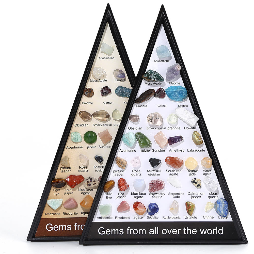 Olivenorma 36 Mineral Specimens Triangular Set Ornament - image 10