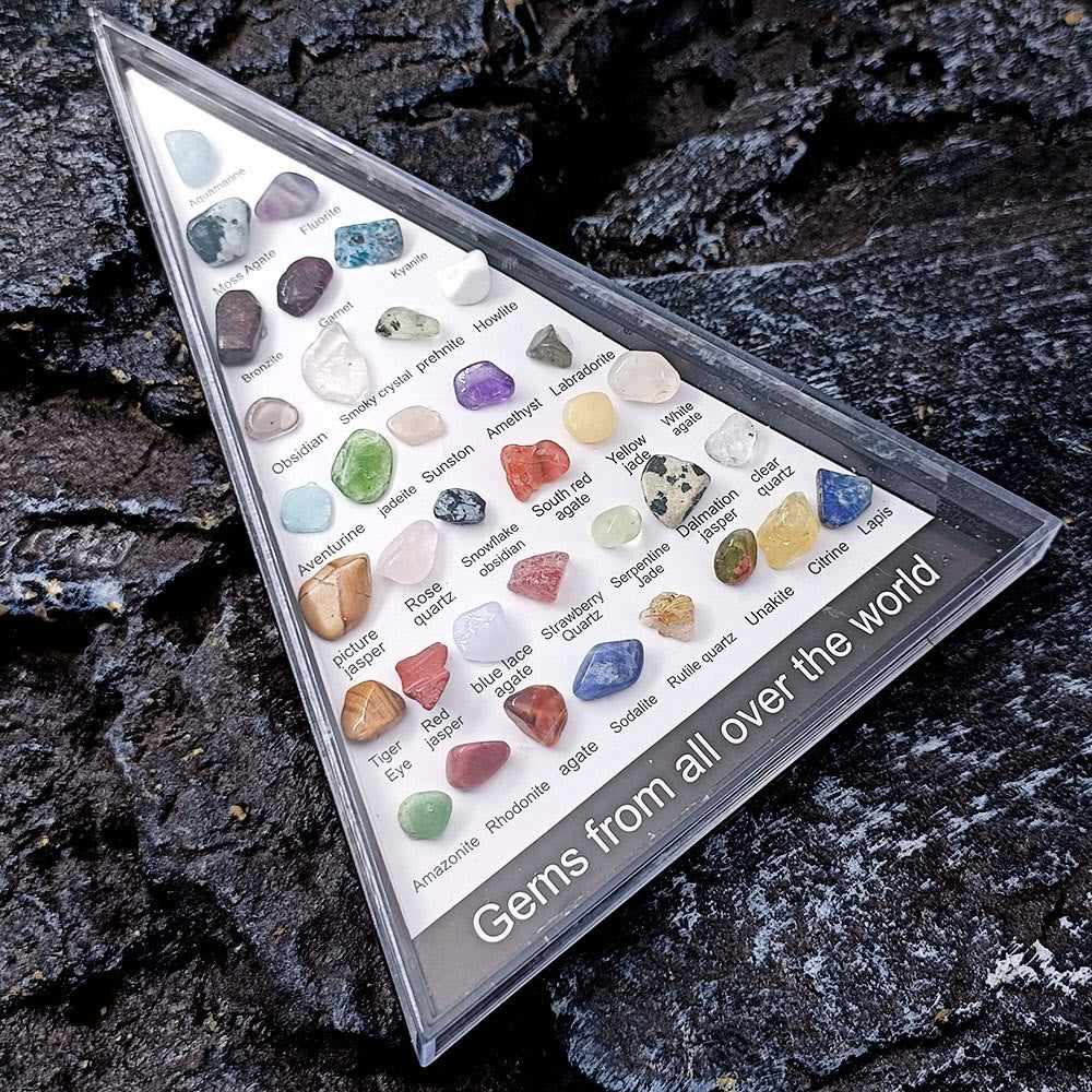 Olivenorma 36 Mineral Specimens Triangular Set Ornament - image 5