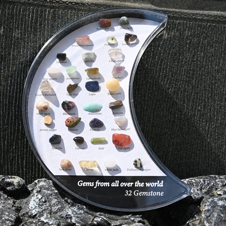 Olivenorma 32 Mineral Specimens Moon Set Ornament - image 3