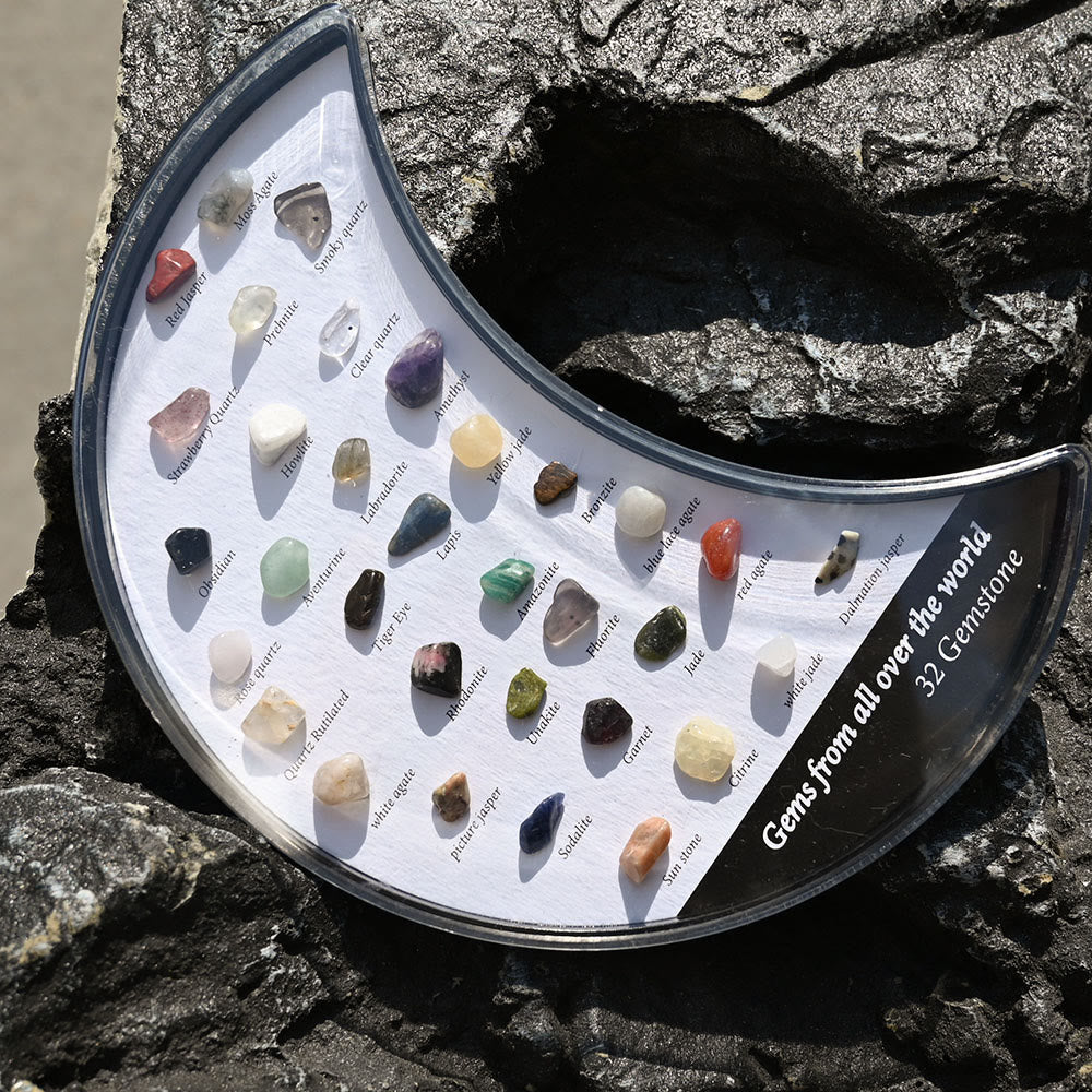 Olivenorma 32 Mineral Specimens Moon Set Ornament - image 2