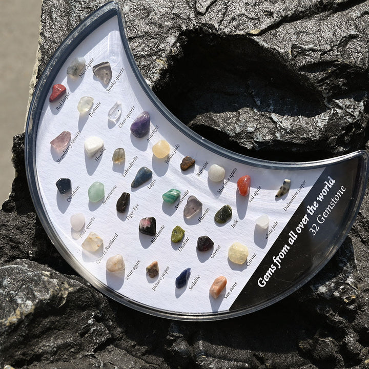 Olivenorma 32 Mineral Specimens Moon Set Ornament - image 2