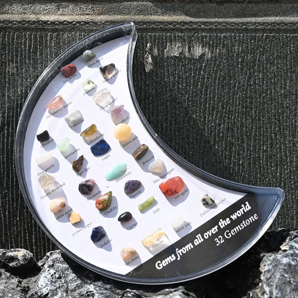 Olivenorma 32 Mineral Specimens Moon Set Ornament - image 4