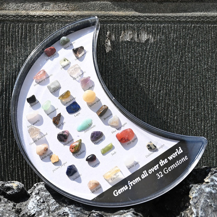 Olivenorma 32 Mineral Specimens Moon Set Ornament - image 4