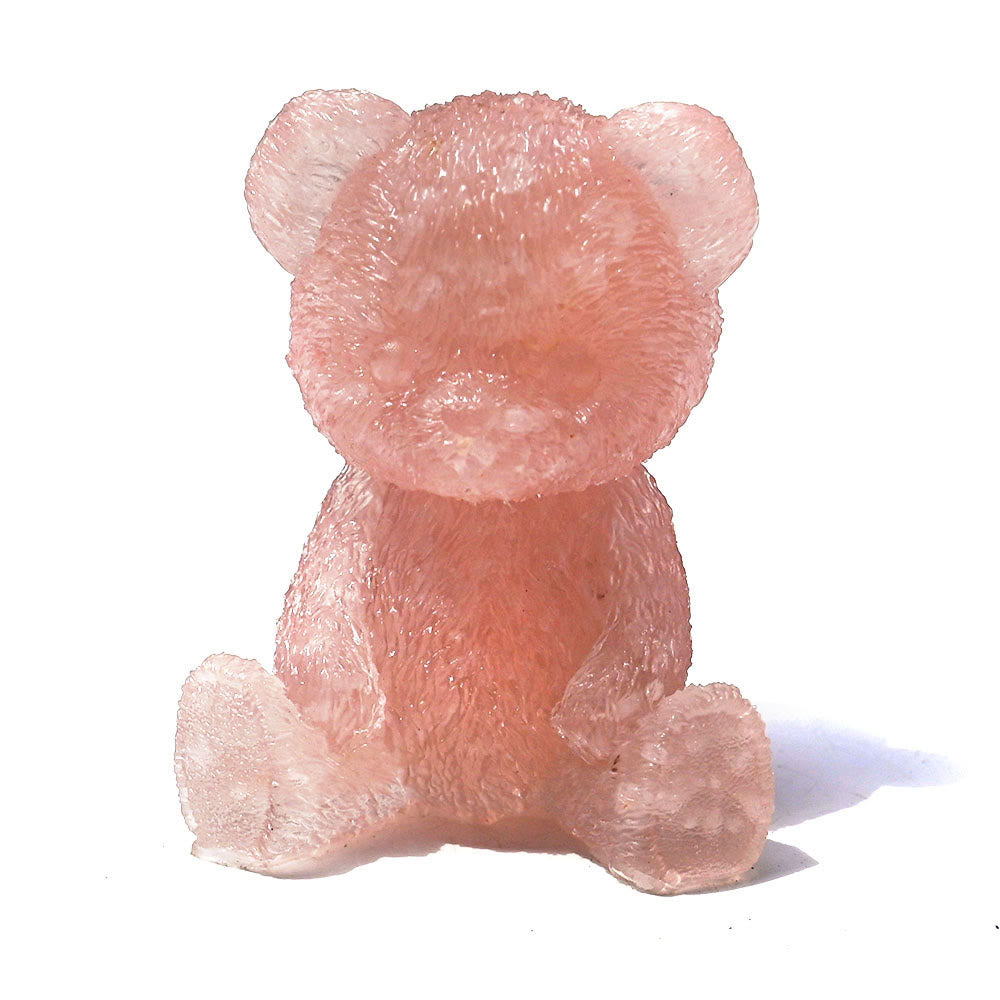 Olivenorma Crystal Epoxy Bear Gemstone Decoration - Rose Quartz - image 13