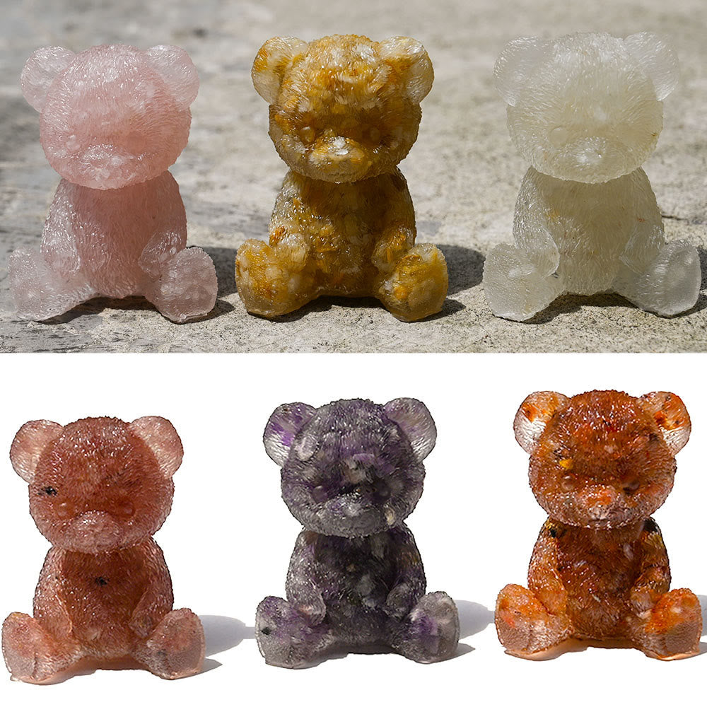 Olivenorma Crystal Epoxy Bear Gemstone Decoration - image 23