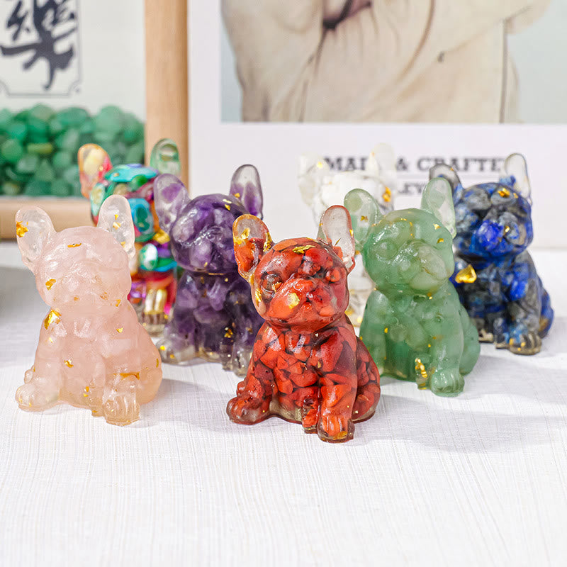 Olivenorma Crystal Epoxy Cute French Bulldog Gemstone Decoration - image 15