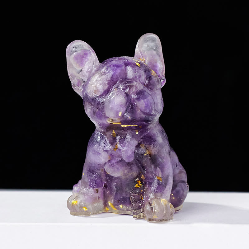 Olivenorma Crystal Epoxy Cute French Bulldog Gemstone Decoration - image 2