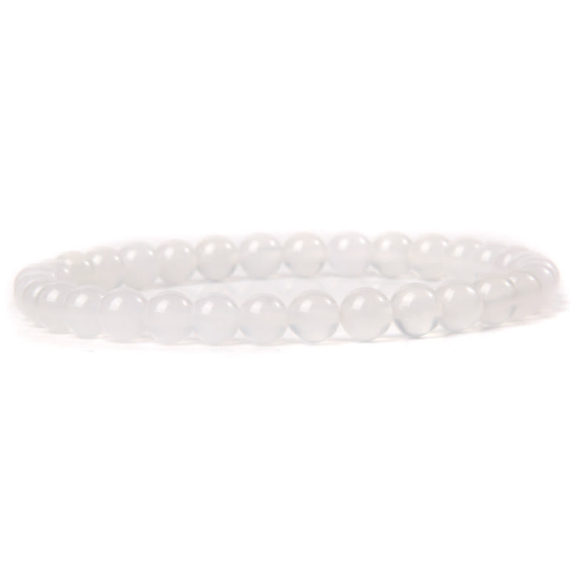 Olivenorma 6mm Natural Stone Beaded Bracelet - Clear Crystal - image 3