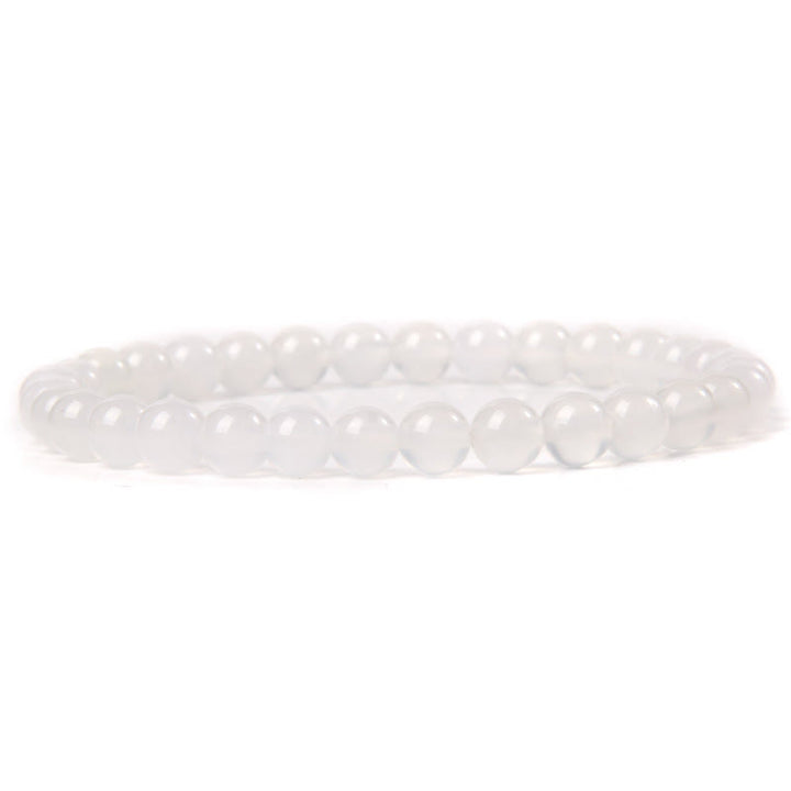 Olivenorma 6mm Natural Stone Beaded Bracelet - Clear Crystal - image 3