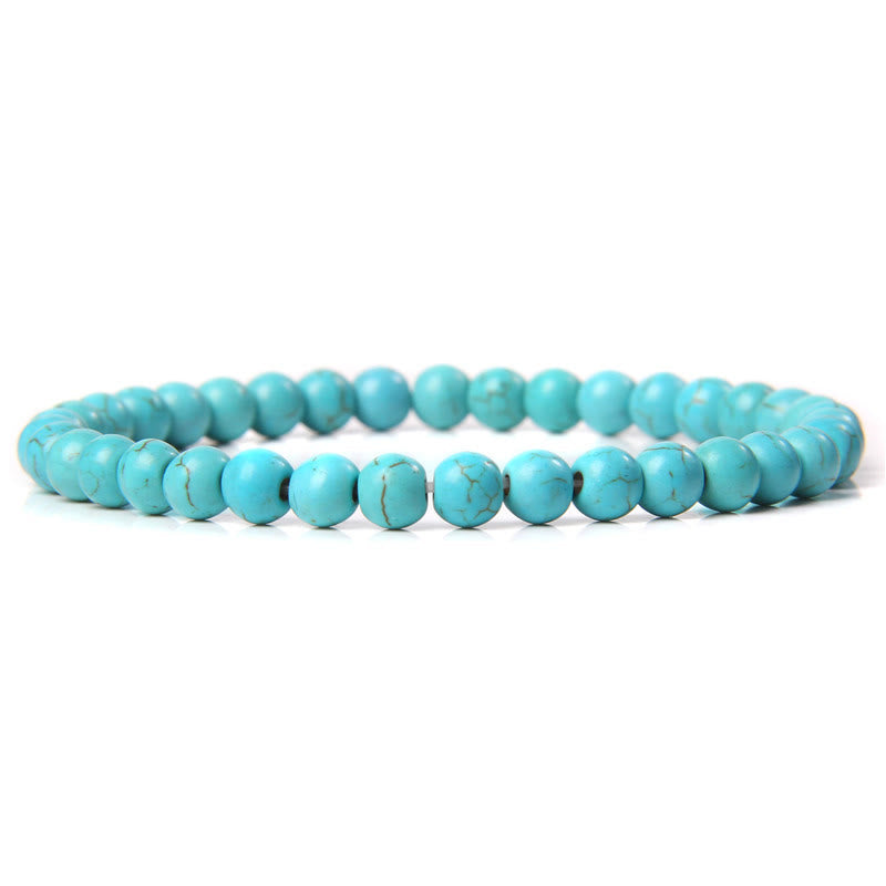 Olivenorma 6mm Natural Stone Beaded Bracelet - Turquoise - image 8