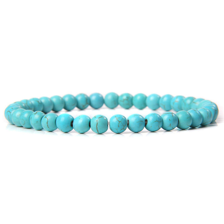 Olivenorma 6mm Natural Stone Beaded Bracelet - Turquoise - image 8