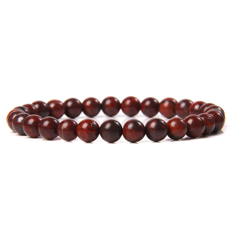 Olivenorma 6mm Natural Stone Beaded Bracelet - Garnet - image 27