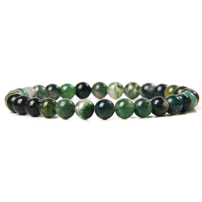 Olivenorma 6mm Natural Stone Beaded Bracelet - Green Phantom Quartz - image 19