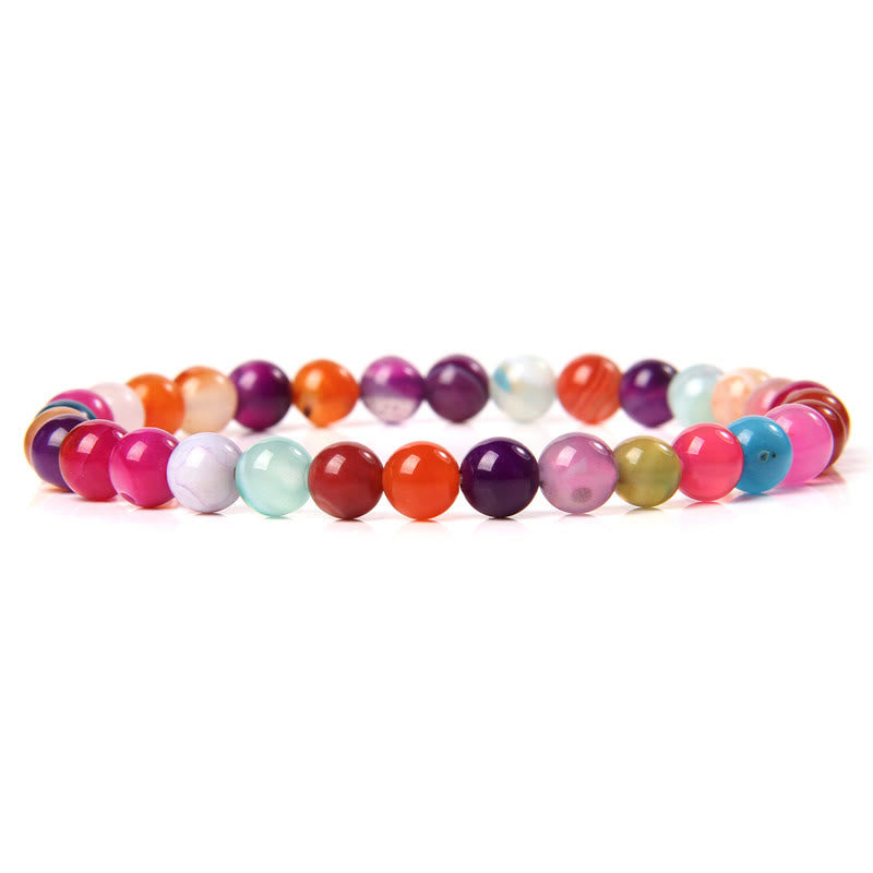 Olivenorma 6mm Natural Stone Beaded Bracelet - Colored Stones - image 47