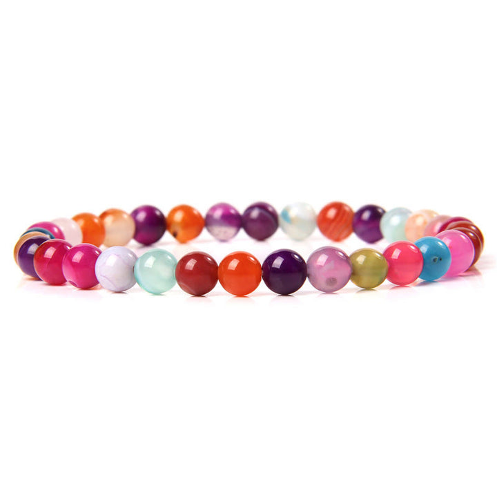 Olivenorma 6mm Natural Stone Beaded Bracelet - Colored Stones - image 47