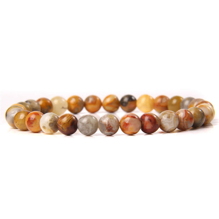 Olivenorma 6mm Natural Stone Beaded Bracelet - Yellow Agate - image 29