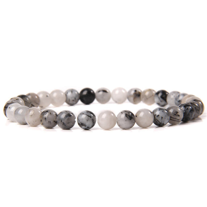 Olivenorma 6mm Natural Stone Beaded Bracelet - Picasso stone - image 49