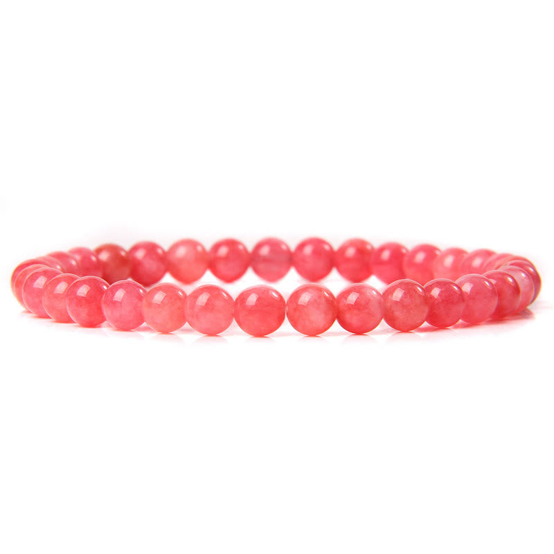 Olivenorma 6mm Natural Stone Beaded Bracelet - Red Smelting Quartz - image 24