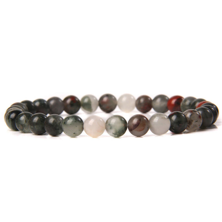 Olivenorma 6mm Natural Stone Beaded Bracelet - Blood Stone - image 40