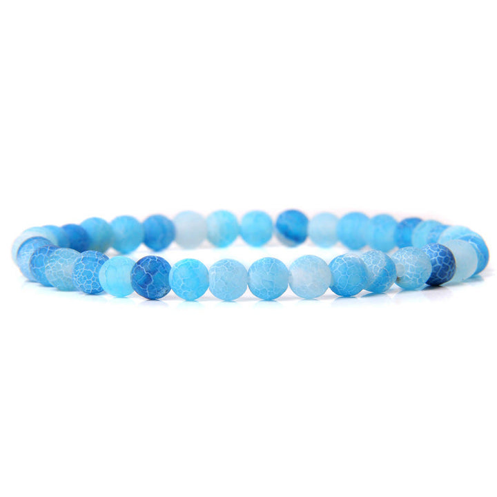 Olivenorma 6mm Natural Stone Beaded Bracelet - Blue Emperor Stone - image 9