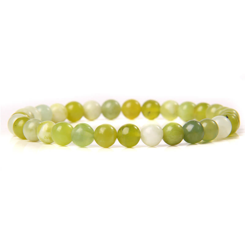 Olivenorma 6mm Natural Stone Beaded Bracelet - Peridot - image 14