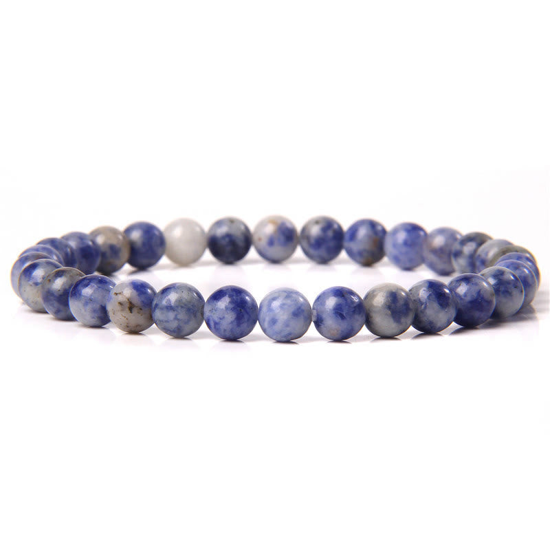 Olivenorma 6mm Natural Stone Beaded Bracelet - Blue Sodalite - image 12