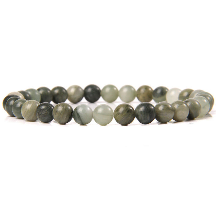 Olivenorma 6mm Natural Stone Beaded Bracelet - Grass Agate - image 61
