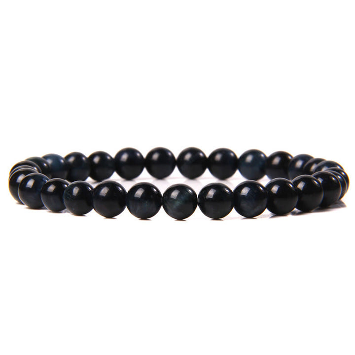 Olivenorma 6mm Natural Stone Beaded Bracelet - Navy Blue Tiger Eye - image 55