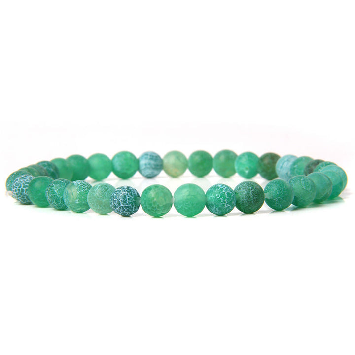 Olivenorma 6mm Natural Stone Beaded Bracelet - Green Emperor Stone - image 18