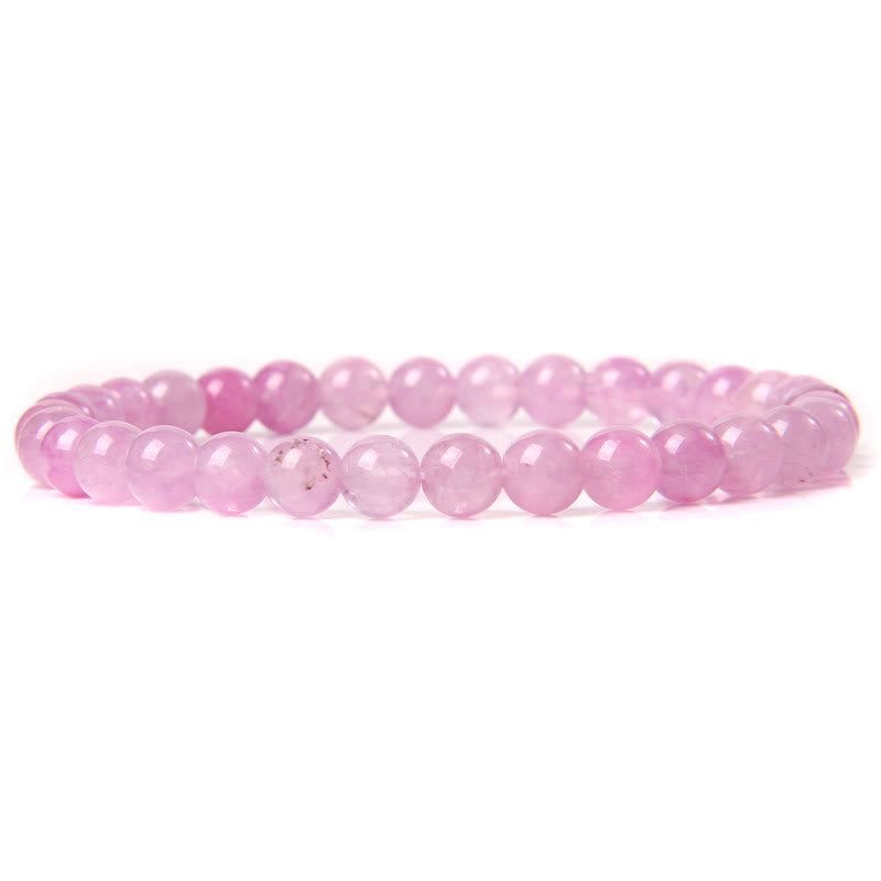 Olivenorma 6mm Natural Stone Beaded Bracelet - Rose Quartz - image 4