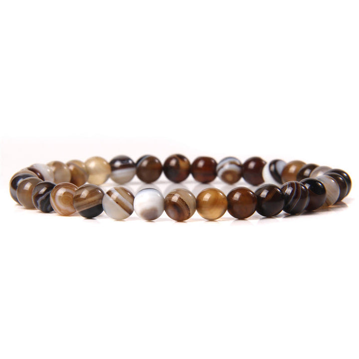Olivenorma 6mm Natural Stone Beaded Bracelet - Brown Sardonyx - image 64