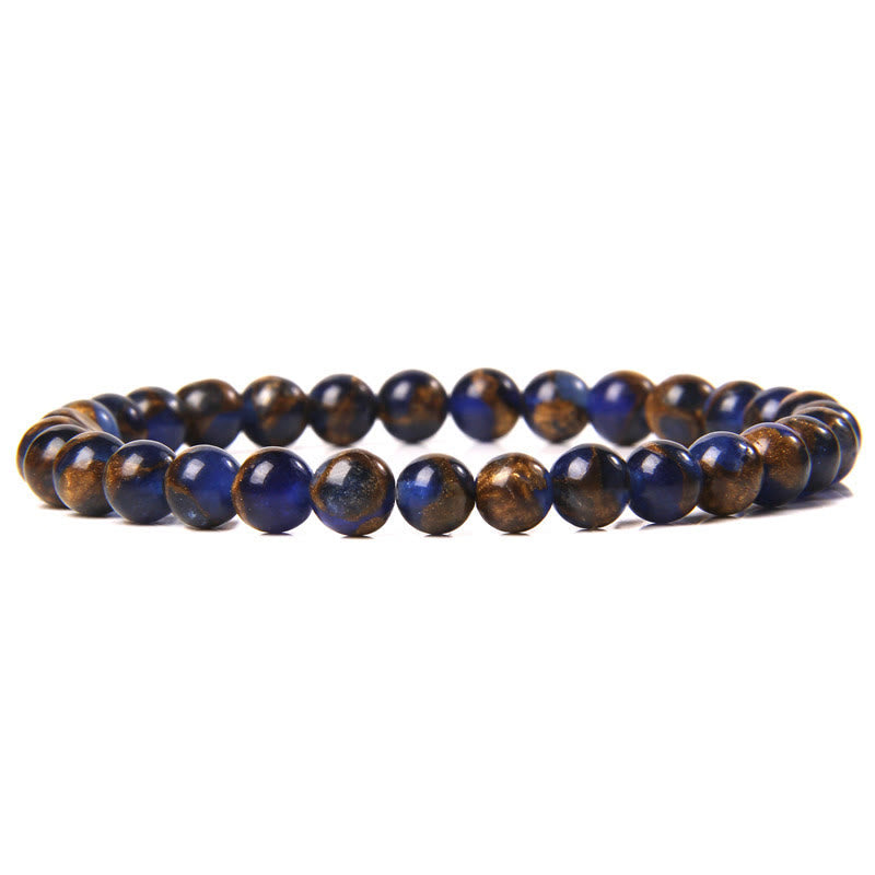 Olivenorma 6mm Natural Stone Beaded Bracelet - Lapis Lazuli - image 57