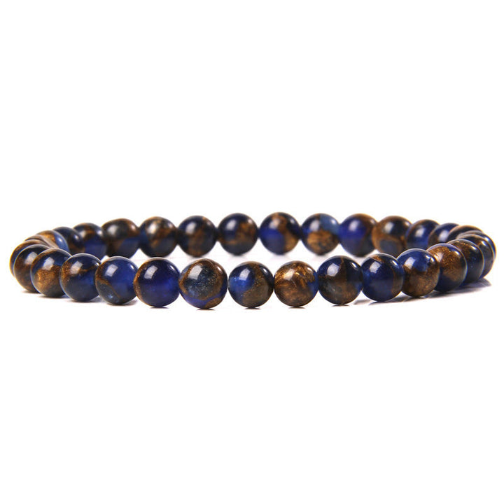Olivenorma 6mm Natural Stone Beaded Bracelet - Lapis Lazuli - image 57