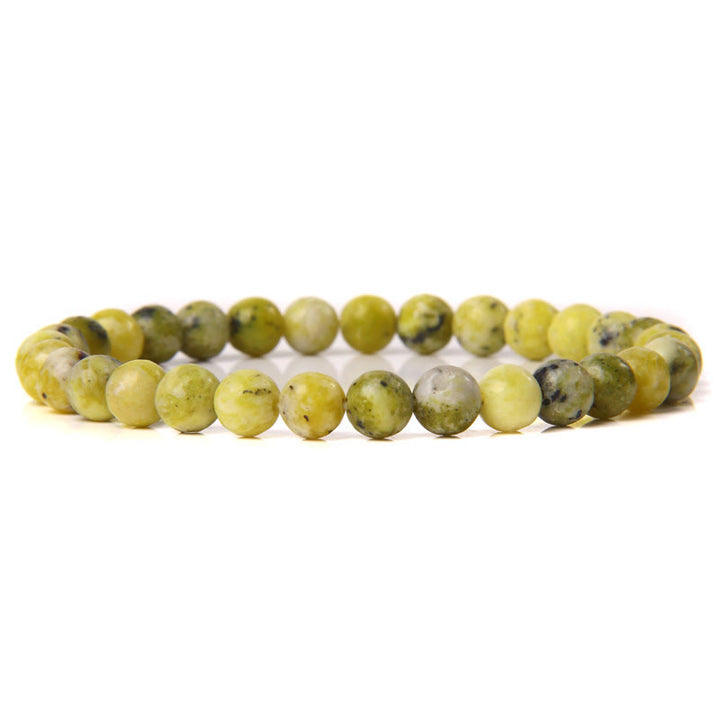 Olivenorma 6mm Natural Stone Beaded Bracelet - Prehnite - image 34