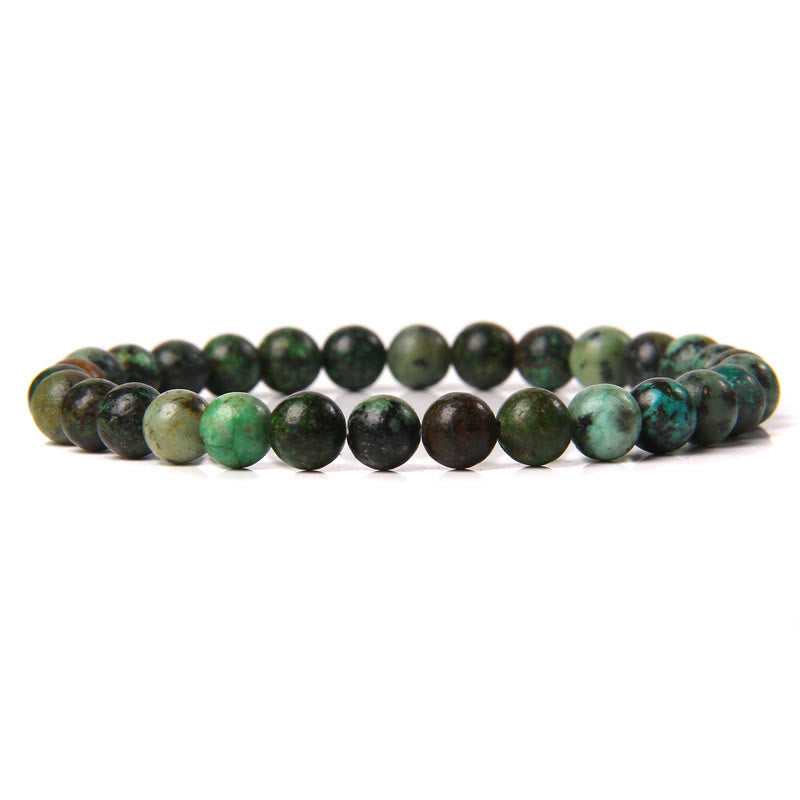 Olivenorma 6mm Natural Stone Beaded Bracelet - African Turquoise - image 20
