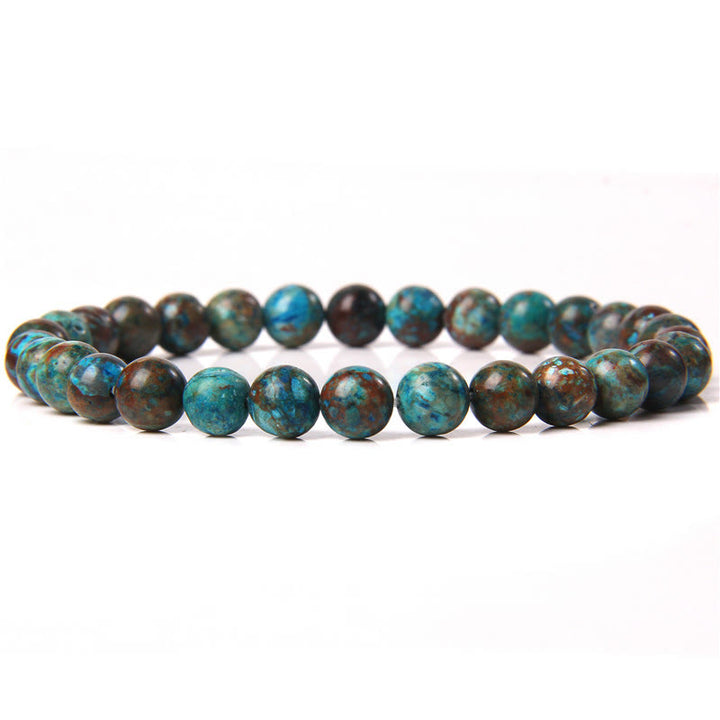 Olivenorma 6mm Natural Stone Beaded Bracelet - Blue Calsilica Jasper - image 71