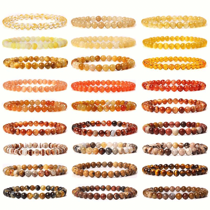 Olivenorma 6mm Natural Stone Beaded Bracelet - image 2