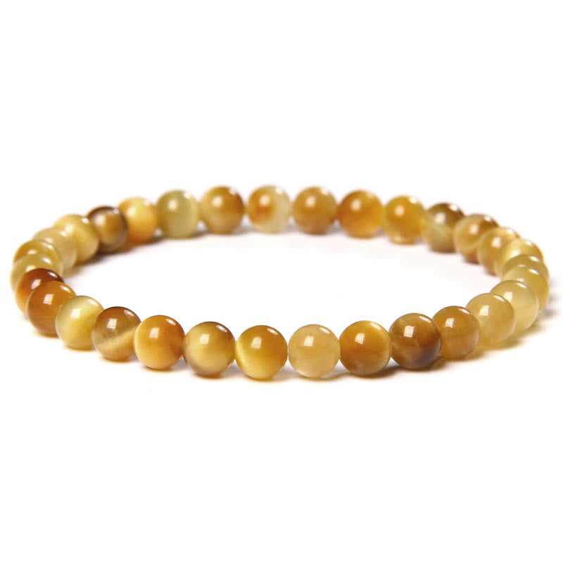 Olivenorma 6mm Natural Stone Beaded Bracelet - Yellow Tiger Eye - image 87